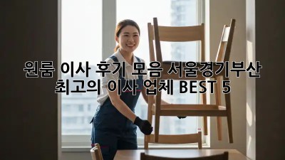 원룸 이사 후기 모음: 서울/경기/부산 최고의 이사 업체 BEST 5